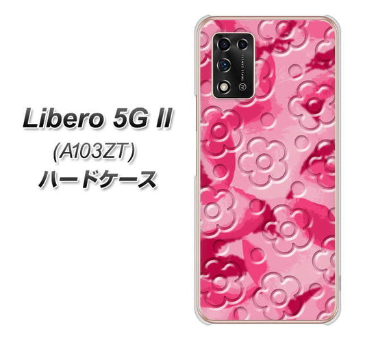 Libero 5G II A103ZT Y!mobile 高画質仕上げ 背面印刷 ハードケース【SC847 フラワーヴェルニ花濃いピンク(ローズアンディアン)】