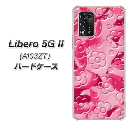 Libero 5G II A103ZT Y!mobile 高画質仕上げ 背面印刷 ハードケース【SC847 フラワーヴェルニ花濃いピンク（ローズアンディアン）】