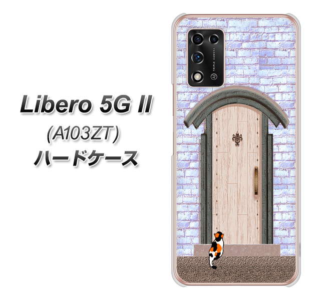 Libero 5G II A103ZT Y!mobile 高画質仕上げ 背面印刷 ハードケース【YA952 石ドア02 素材クリア】