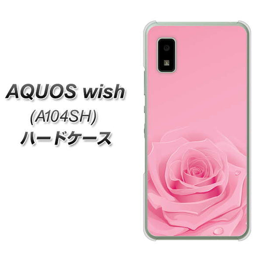 AQUOS wish A104SH Y!mobile 高画質仕上げ 背面印刷 ハードケース【401 ピンクのバラ】