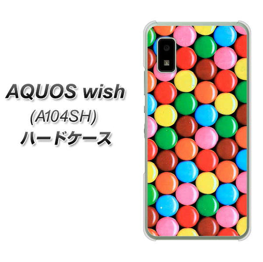 AQUOS wish A104SH Y!mobile 高画質仕上げ 背面印刷 ハードケース【448 マーブルチョコ】