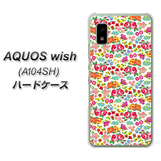 AQUOS wish A104SH Y!mobile 高画質仕上げ 背面印刷 ハードケース【777 マイクロリバティプリントWH】