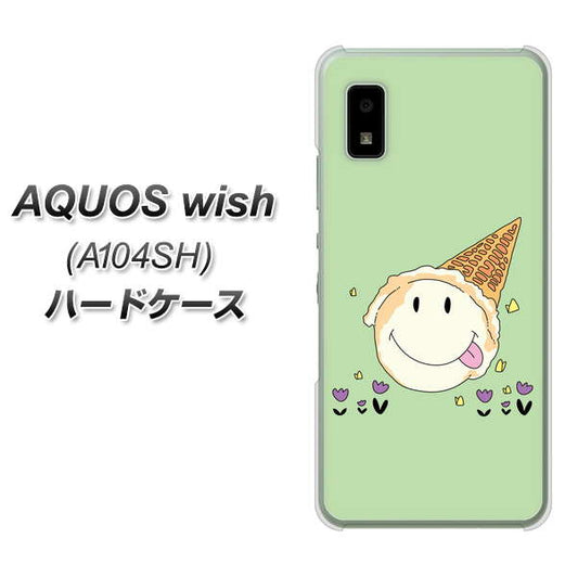 AQUOS wish A104SH Y!mobile 高画質仕上げ 背面印刷 ハードケース【MA902 アイスクリーム】