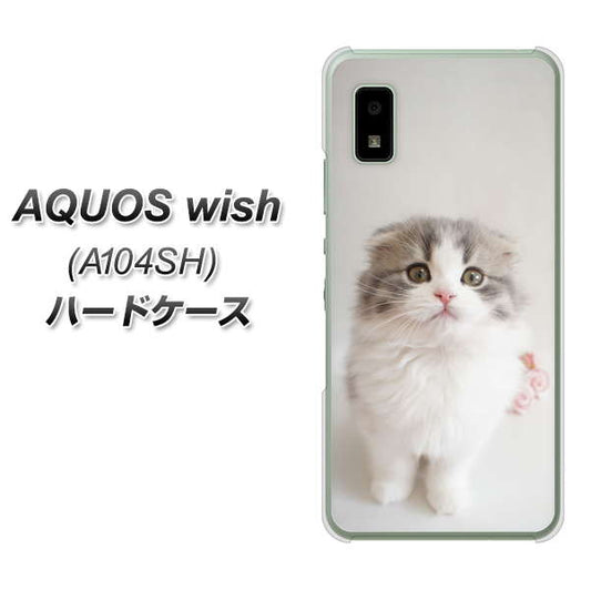 AQUOS wish A104SH Y!mobile 高画質仕上げ 背面印刷 ハードケース【VA803 まっていますネコ】