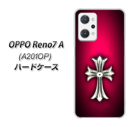 OPPO Reno7 A A201OP Y!mobile 高画質仕上げ 背面印刷 ハードケース【249 クロスレッド】