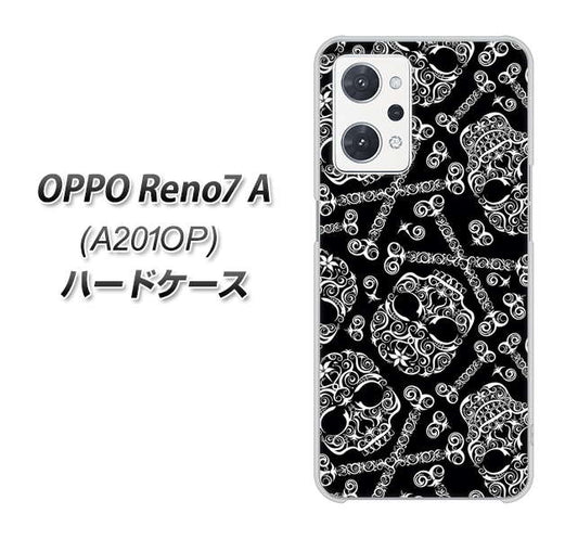 OPPO Reno7 A A201OP Y!mobile 高画質仕上げ 背面印刷 ハードケース【363 ドクロの刺青】