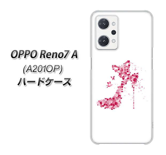 OPPO Reno7 A A201OP Y!mobile 高画質仕上げ 背面印刷 ハードケース【387 薔薇のハイヒール】