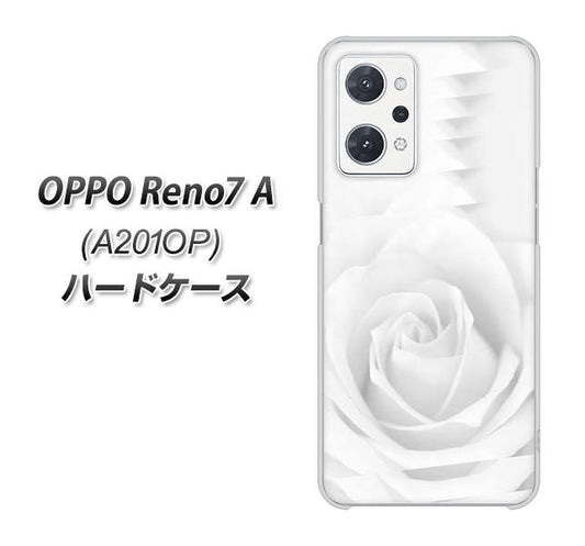 OPPO Reno7 A A201OP Y!mobile 高画質仕上げ 背面印刷 ハードケース【402 ホワイトRose】