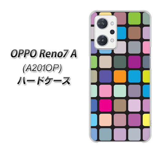 OPPO Reno7 A A201OP Y!mobile 高画質仕上げ 背面印刷 ハードケース【509 カラースクエア】
