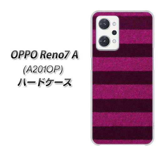 OPPO Reno7 A A201OP Y!mobile 高画質仕上げ 背面印刷 ハードケース【534 極太ボーダーPK&NV】