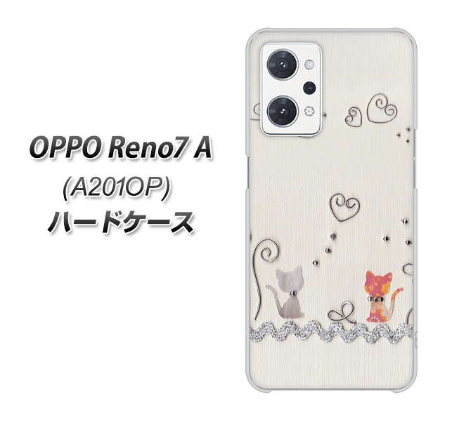 OPPO Reno7 A A201OP Y!mobile 高画質仕上げ 背面印刷 ハードケース【1103 クラフト写真ネコ】