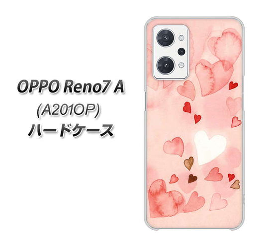 OPPO Reno7 A A201OP Y!mobile 高画質仕上げ 背面印刷 ハードケース【1125 ハートの和紙】