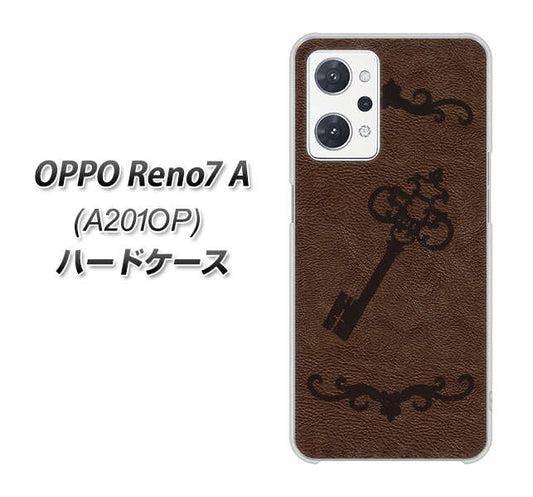 OPPO Reno7 A A201OP Y!mobile 高画質仕上げ 背面印刷 ハードケース【EK824 レザー風アンティークキー】