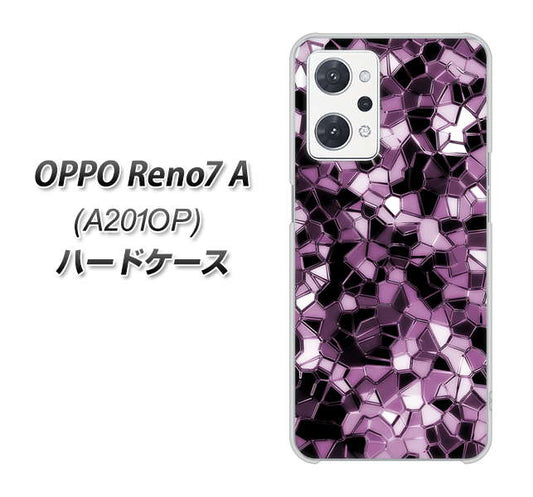 OPPO Reno7 A A201OP Y!mobile 高画質仕上げ 背面印刷 ハードケース【EK837 テクニカルミラーパープル】