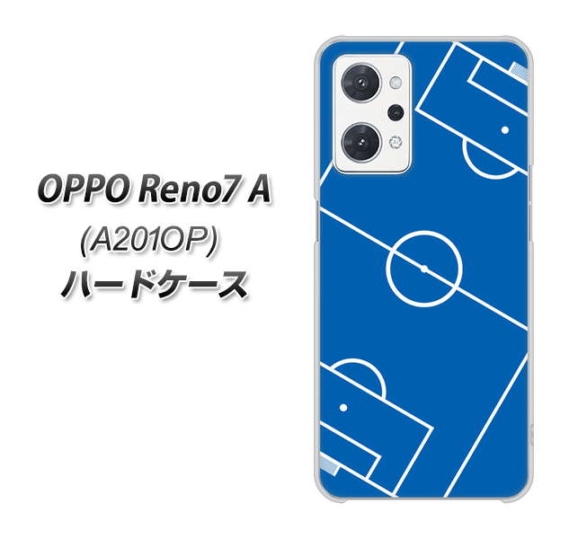 OPPO Reno7 A A201OP Y!mobile 高画質仕上げ 背面印刷 ハードケース【IB922 SOCCER_ピッチ】