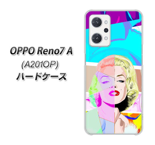 OPPO Reno7 A A201OP Y!mobile 高画質仕上げ 背面印刷 ハードケース【YJ210 マリリンモンローデザイン(C)】