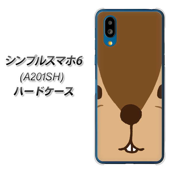 シンプルスマホ6 A201SH SoftBank 高画質仕上げ 背面印刷 ハードケース【349 りす】