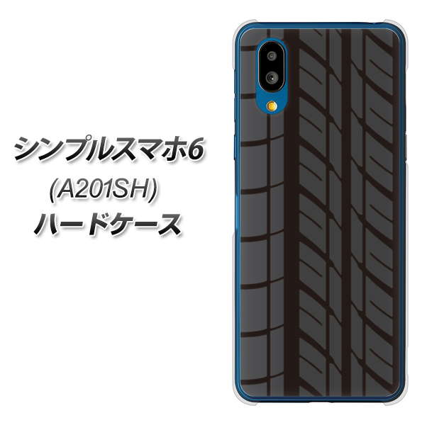 シンプルスマホ6 A201SH SoftBank 高画質仕上げ 背面印刷 ハードケース【IB931 タイヤ】