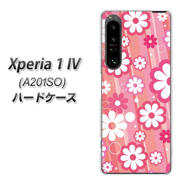 Xperia 1 IV A201SO SoftBank 高画質仕上げ 背面印刷 ハードケース【751 マーガレット(ピンク系)】