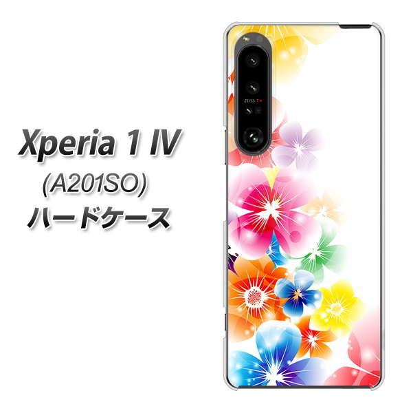 Xperia 1 IV A201SO SoftBank 高画質仕上げ 背面印刷 ハードケース【1209 光と花】