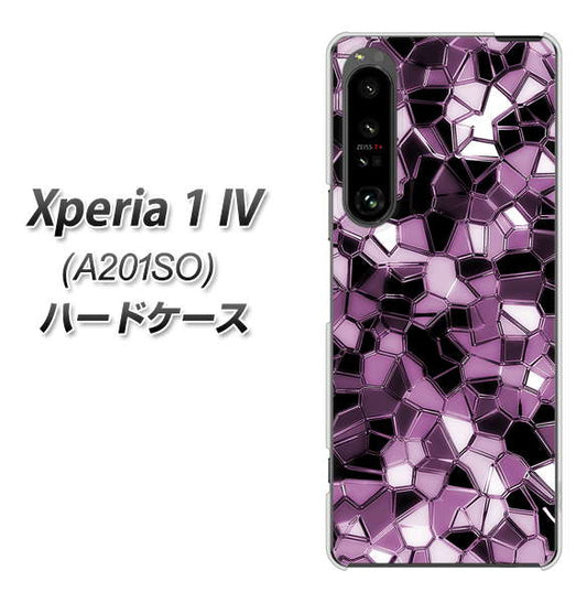 Xperia 1 IV A201SO SoftBank 高画質仕上げ 背面印刷 ハードケース【EK837 テクニカルミラーパープル】
