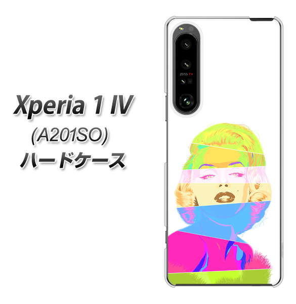 Xperia 1 IV A201SO SoftBank 高画質仕上げ 背面印刷 ハードケース【YJ208 マリリンモンローデザイン(A)】