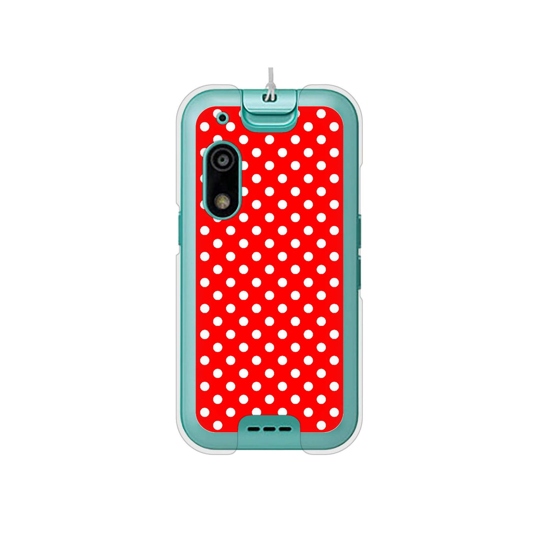 キッズフォン3 A201ZT SoftBank 高画質仕上げ 背面印刷 ハードケースシンプル柄(水玉)