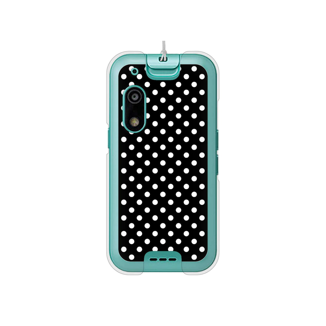 キッズフォン3 A201ZT SoftBank 高画質仕上げ 背面印刷 ハードケースシンプル柄(水玉)