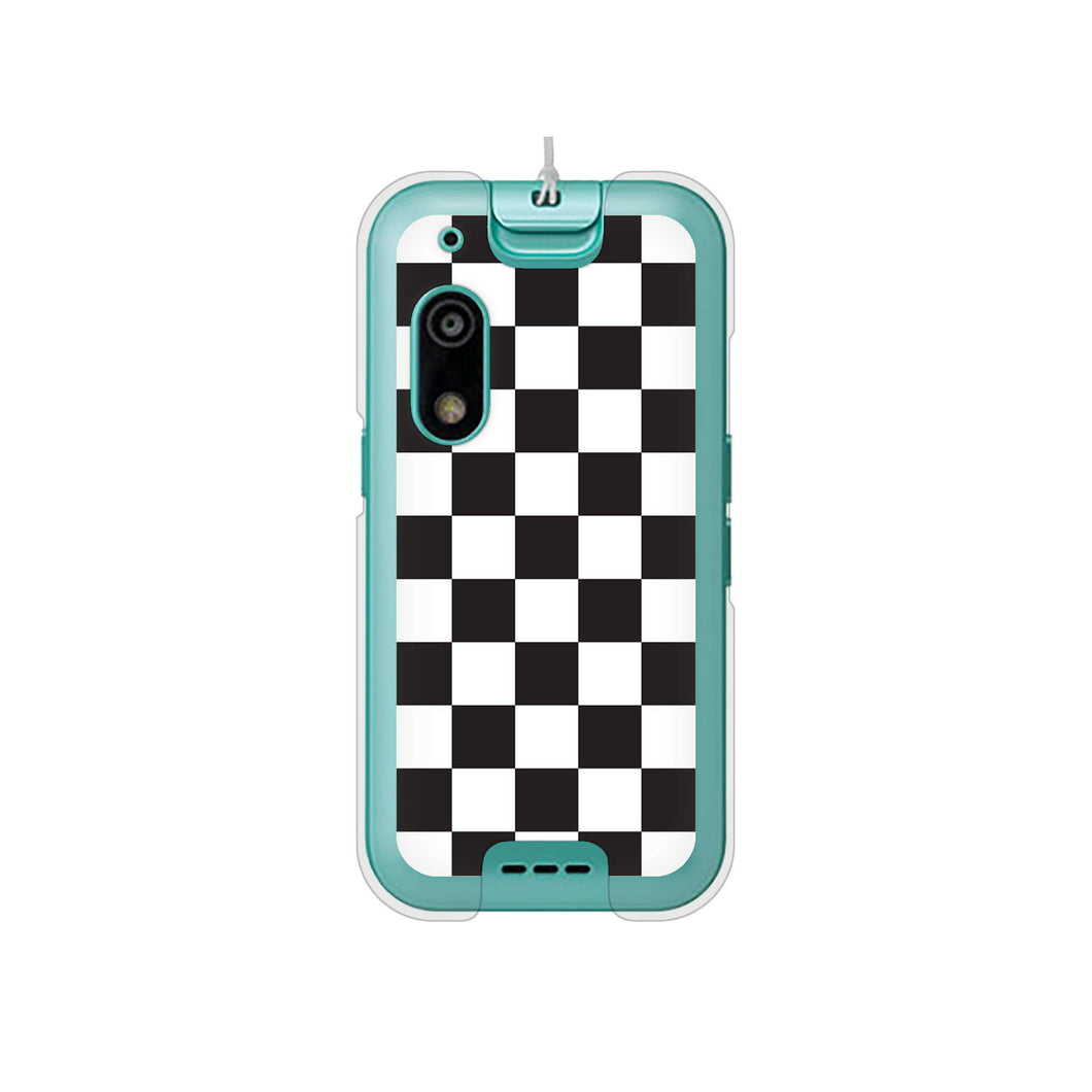 キッズフォン3 A201ZT SoftBank 高画質仕上げ 背面印刷 ハードケース 【151 フラッグチェック】