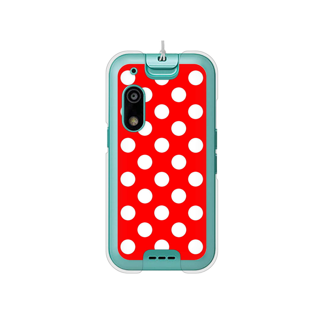 キッズフォン3 A201ZT SoftBank 高画質仕上げ 背面印刷 ハードケースシンプル柄(水玉)