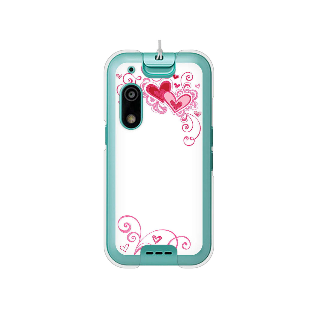 キッズフォン3 A201ZT SoftBank 高画質仕上げ 背面印刷 ハードケースプリティハート