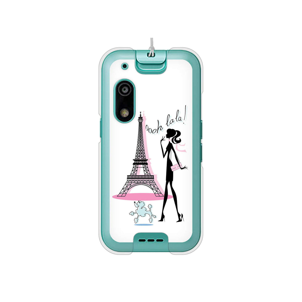 キッズフォン3 A201ZT SoftBank 高画質仕上げ 背面印刷 ハードケースLOVE フランス