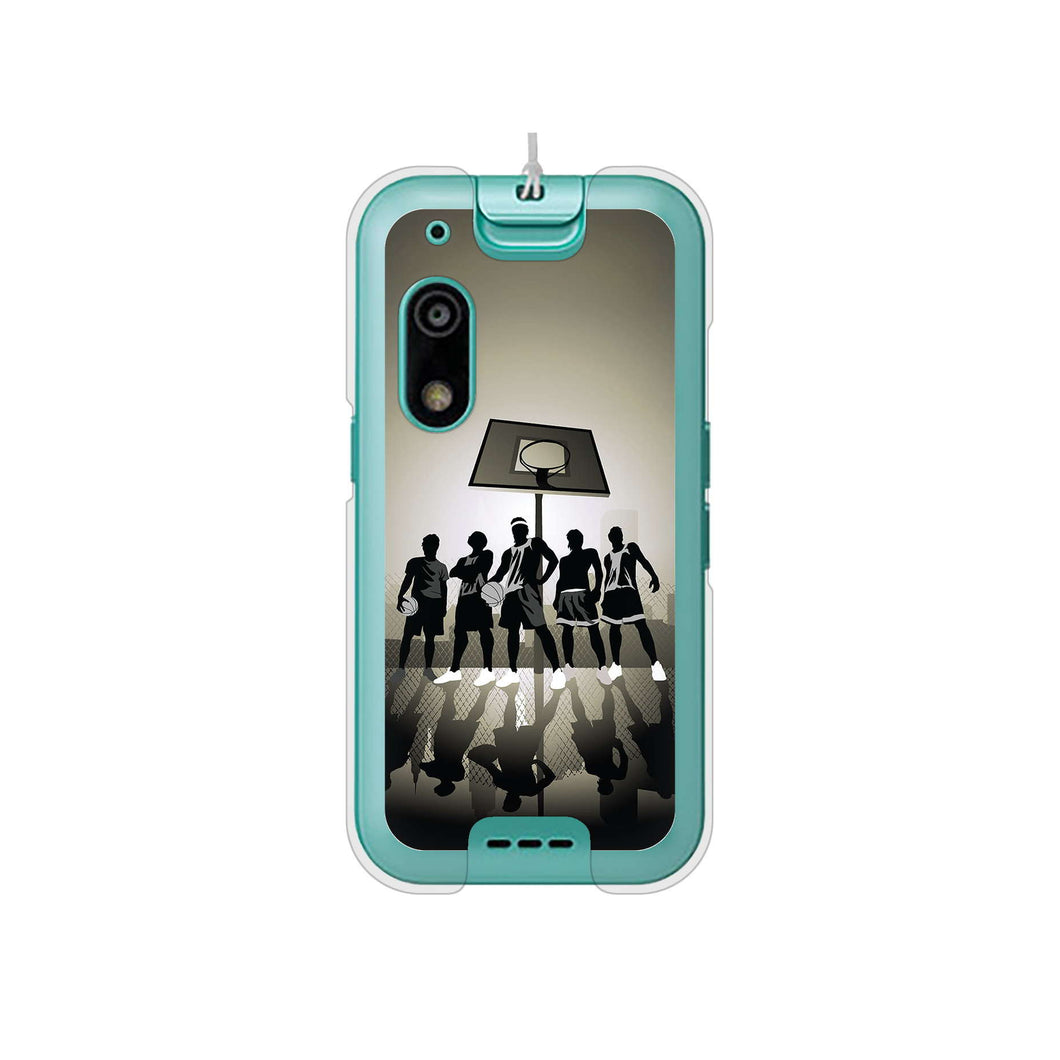 キッズフォン3 A201ZT SoftBank 高画質仕上げ 背面印刷 ハードケース 【389 クールバスケ】