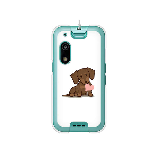 キッズフォン3 A201ZT SoftBank 高画質仕上げ 背面印刷 ハードケース 【394 I love ダックス】