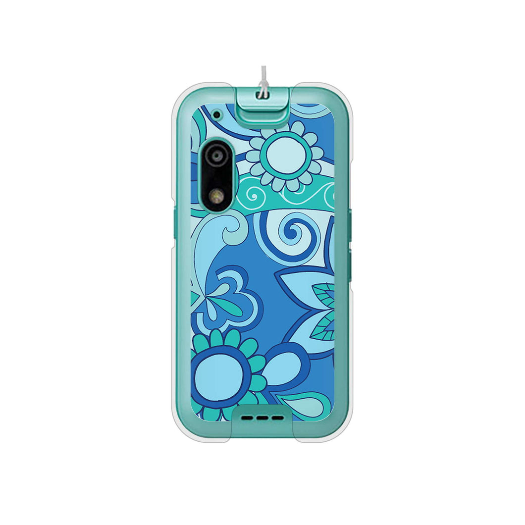 キッズフォン3 A201ZT SoftBank 高画質仕上げ 背面印刷 ハードケース 【409 ブルーミックス】