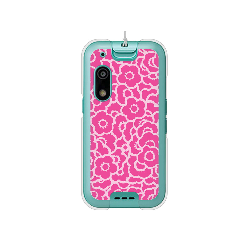 キッズフォン3 A201ZT SoftBank 高画質仕上げ 背面印刷 ハードケース 【716 ピンクフラワー】