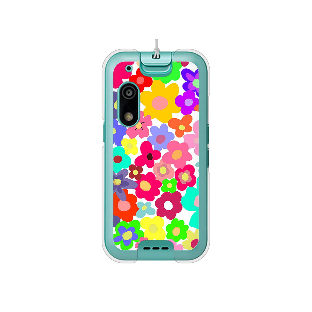 キッズフォン3 A201ZT SoftBank 高画質仕上げ 背面印刷 ハードケースルーズフラワー