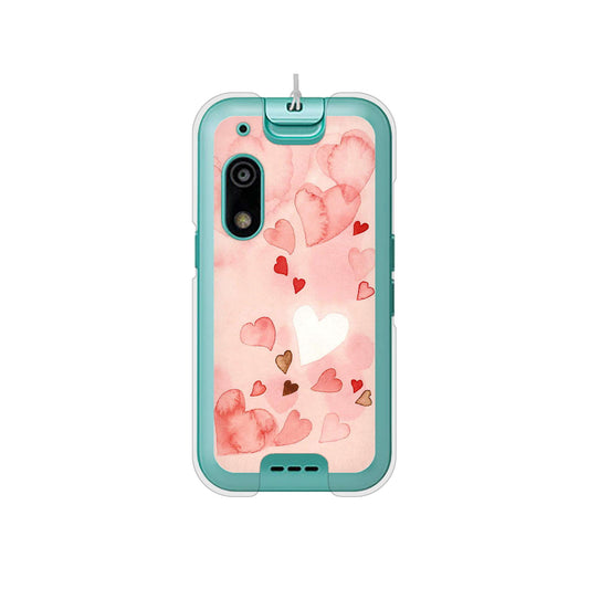 キッズフォン3 A201ZT SoftBank 高画質仕上げ 背面印刷 ハードケース 【1125 ハートの和紙】