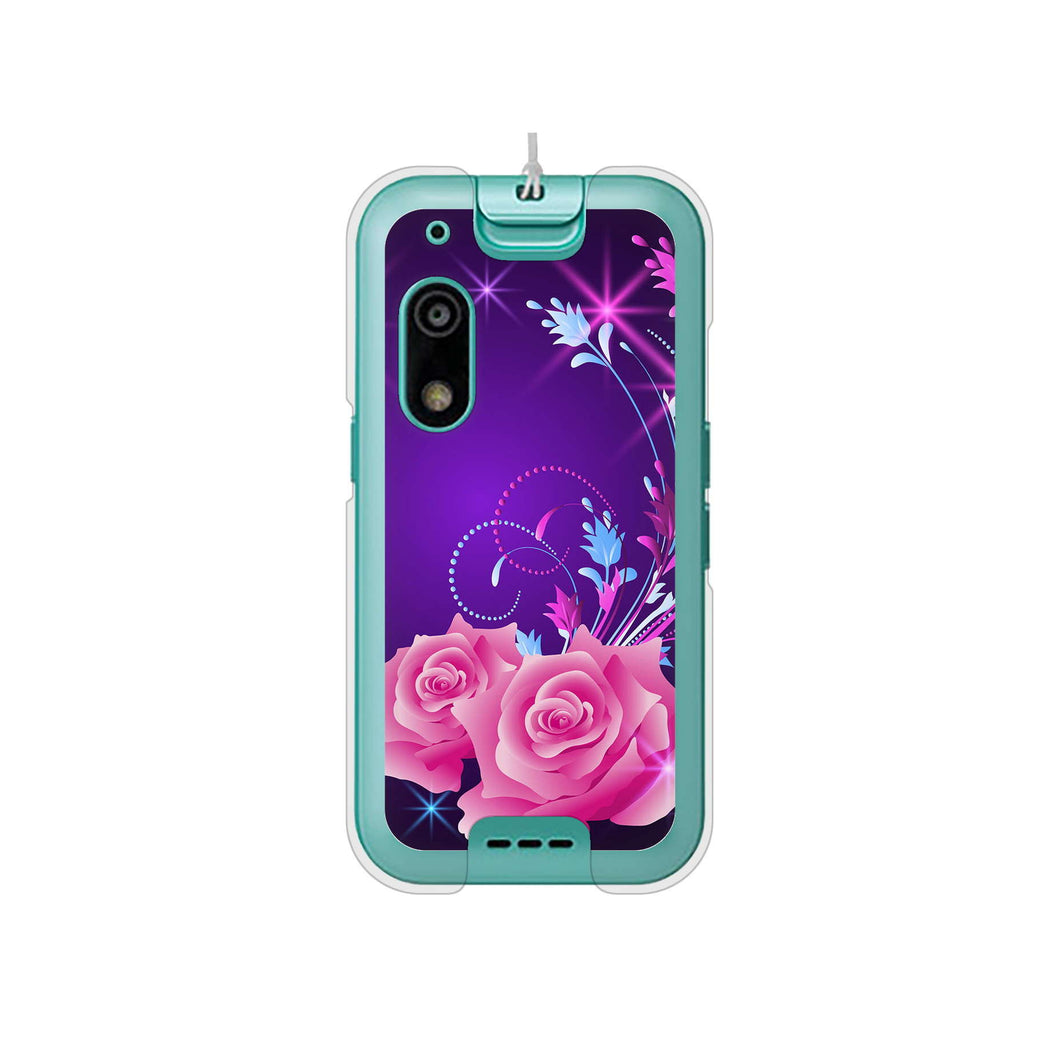 キッズフォン3 A201ZT SoftBank 高画質仕上げ 背面印刷 ハードケースロマンチックなバラ