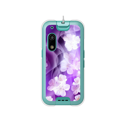 キッズフォン3 A201ZT SoftBank 高画質仕上げ 背面印刷 ハードケース 【1211 桜とパープルの風】