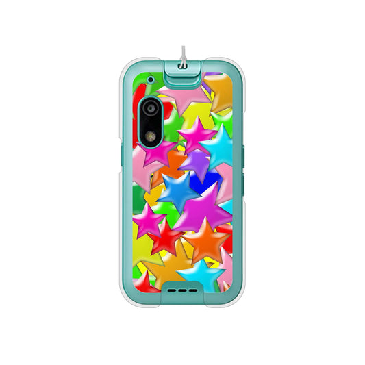 キッズフォン3 A201ZT SoftBank 高画質仕上げ 背面印刷 ハードケース 【1293 ランダムスター】