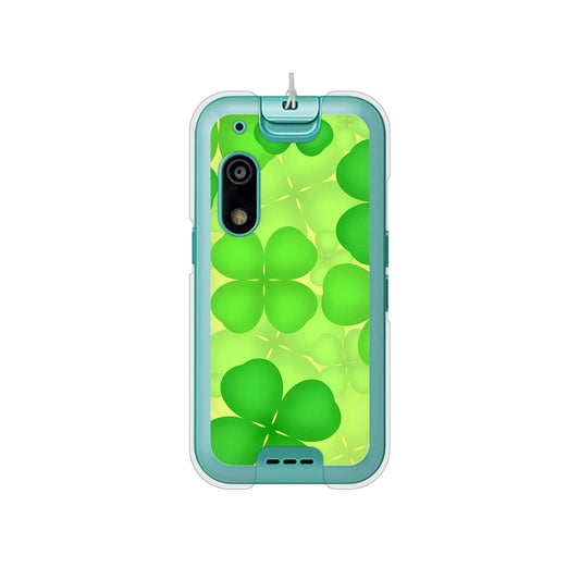 キッズフォン3 A201ZT SoftBank 高画質仕上げ 背面印刷 ハードケース 【1297 四つ葉のクローバー】