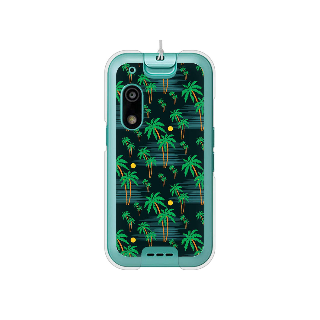 キッズフォン3 A201ZT SoftBank 高画質仕上げ 背面印刷 ハードケース 【1315 月夜とヤシ】