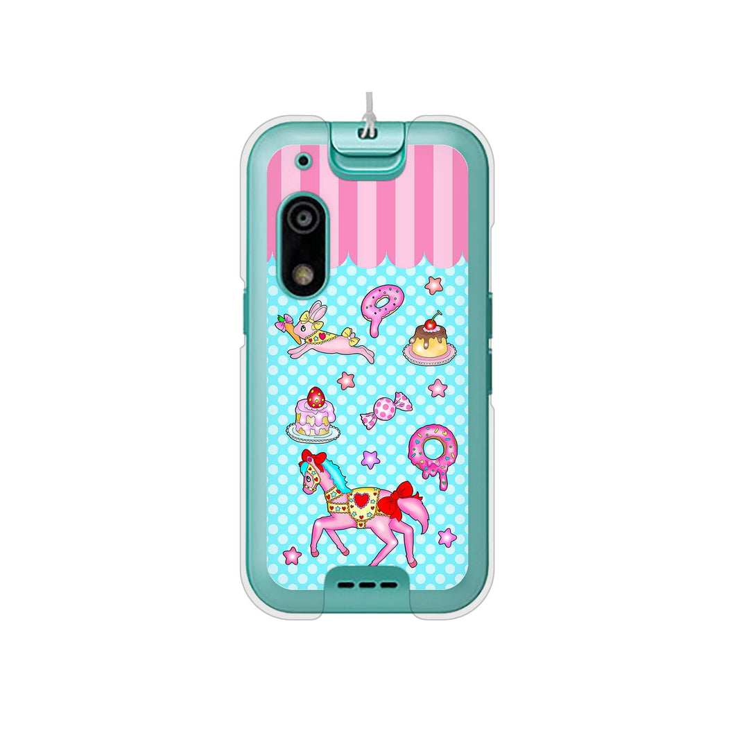 キッズフォン3 A201ZT SoftBank 高画質仕上げ 背面印刷 ハードケースむかいあぐる メリーゴーランド