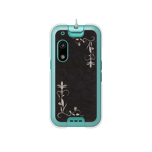 キッズフォン3 A201ZT SoftBank 高画質仕上げ 背面印刷 ハードケース 【EK825 レザー風グラスフレーム】