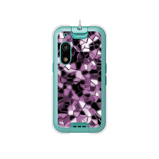 キッズフォン3 A201ZT SoftBank 高画質仕上げ 背面印刷 ハードケース 【EK837 テクニカルミラーパープル】