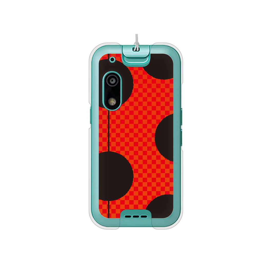 キッズフォン3 A201ZT SoftBank 高画質仕上げ 背面印刷 ハードケース 【IB906 てんとうむしのシンプル】