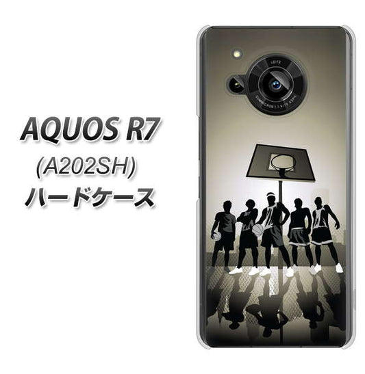 AQUOS R7 A202SH SoftBank 高画質仕上げ 背面印刷 ハードケース【389 クールバスケ】