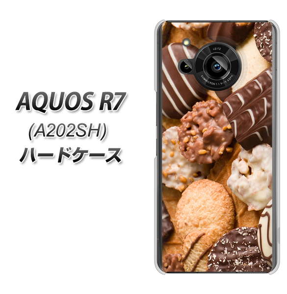 AQUOS R7 A202SH SoftBank 高画質仕上げ 背面印刷 ハードケース【442 クッキー mix】