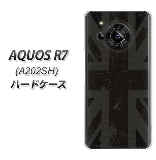AQUOS R7 A202SH SoftBank 高画質仕上げ 背面印刷 ハードケース【505 ユニオンジャック ダーク】
